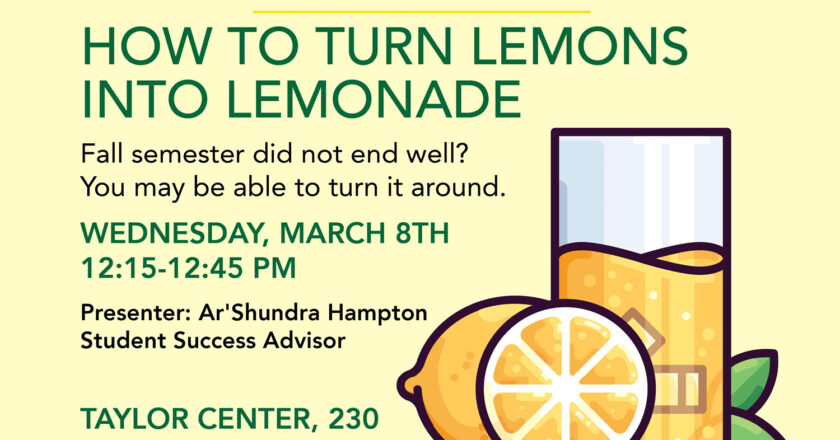  Warhawk Academic Success Center to host “Turn Lemons into Lemonade”