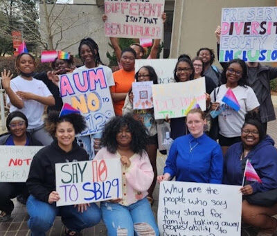 AUM students protest against SB-129