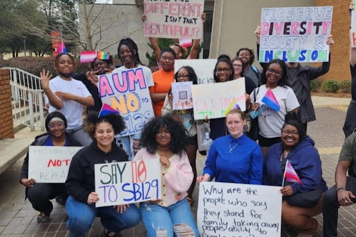 AUM students protest against SB-129